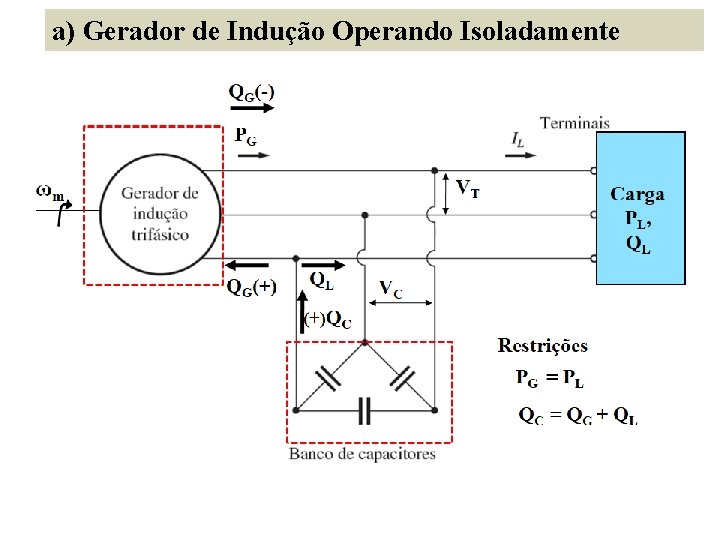 a) Gerador de Indução Operando Isoladamente 