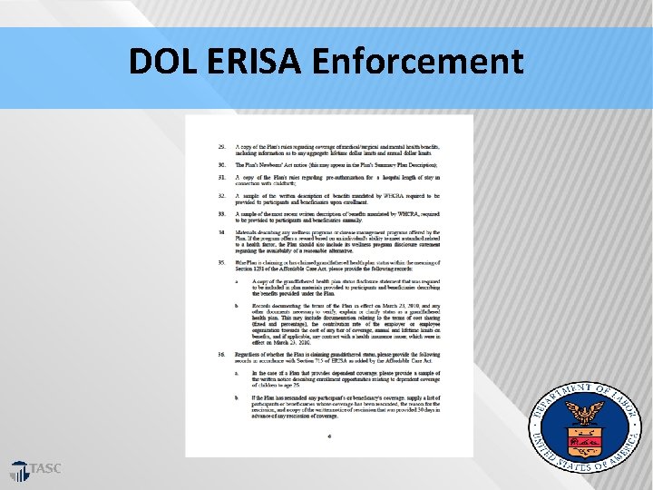 DOL ERISA Enforcement 