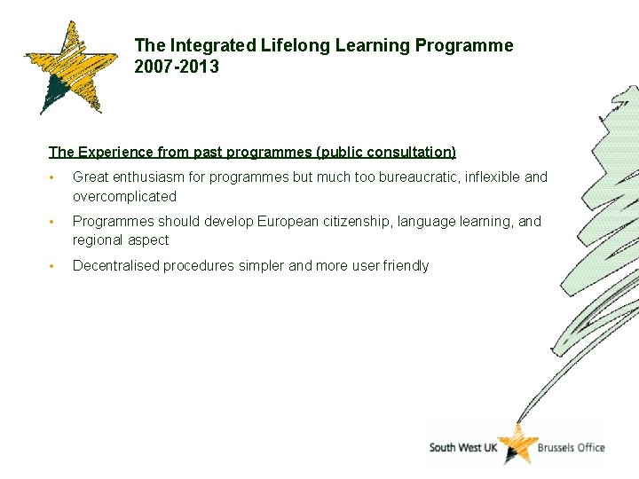 The Integrated Lifelong Learning Programme 2007 -2013 The Experience from past programmes (public consultation)