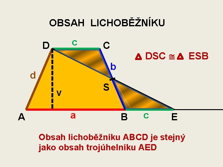OBSAH LICHOBĚŽNÍKU c D C b d S v A DSC ≅ a B