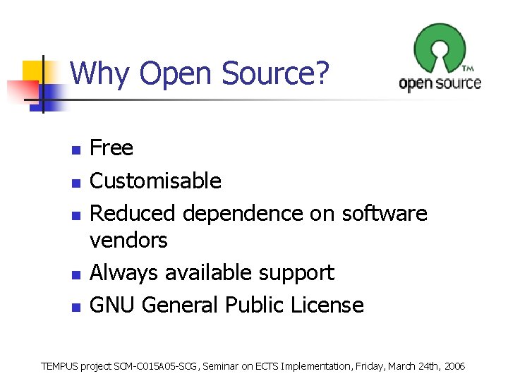 Comparison of Open Source Learning Management Systems Ivan