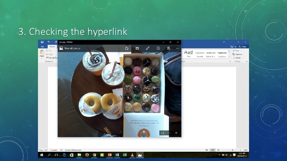 3. Checking the hyperlink 3. Checking the hyperlink
