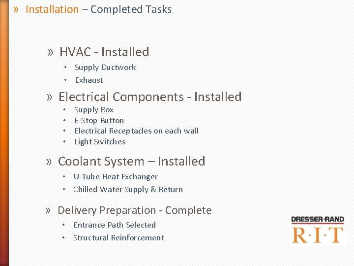 » Installation – Completed Tasks » HVAC - Installed • Supply Ductwork • Exhaust » Installation – Completed Tasks » HVAC - Installed • Supply Ductwork • Exhaust