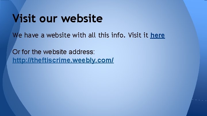 Visit our website We have a website with all this info. Visit it here Visit our website We have a website with all this info. Visit it here