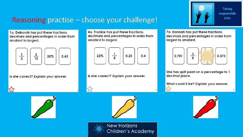 Reasoning practise – choose your challenge! 