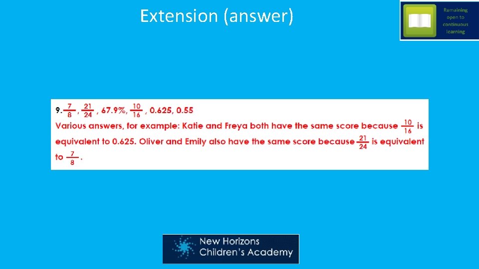 Extension (answer) 