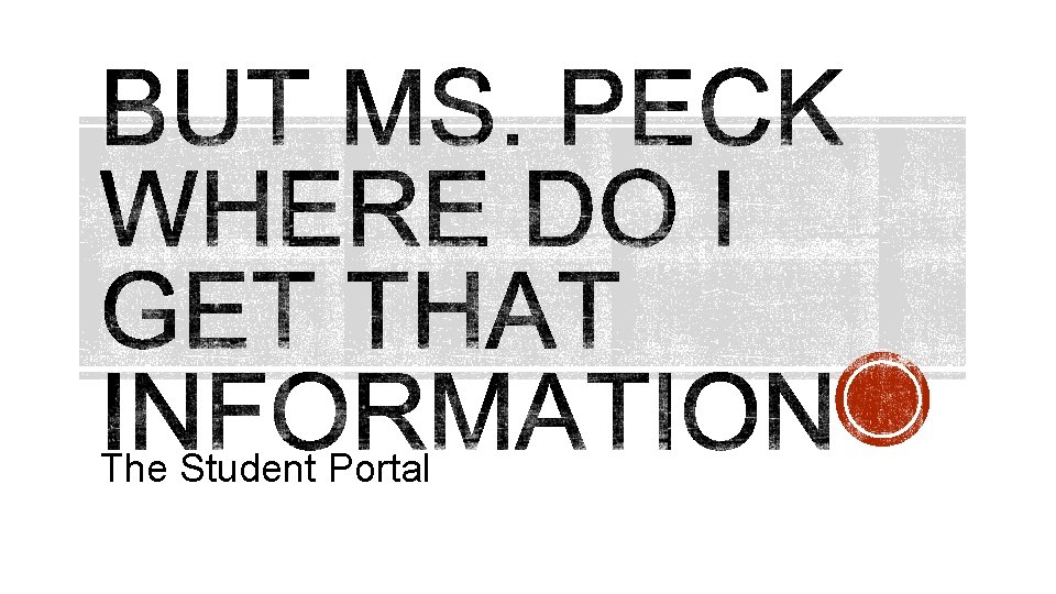 The Student Portal 
