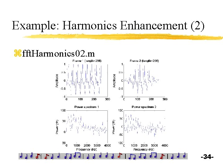 Example: Harmonics Enhancement (2) zfft. Harmonics 02. m -34 - 