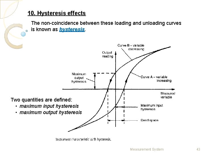 10. Hysteresis effects The non-coincidence between these loading and unloading curves is known as