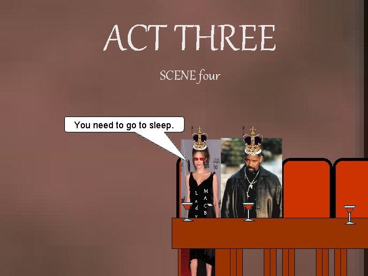 ACT THREE SCENE four You need to go to sleep. L a d y