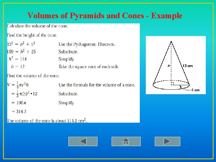 Volumes of Pyramids and Cones - Example 