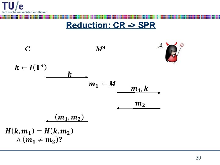 Reduction: CR -> SPR C MA 20 