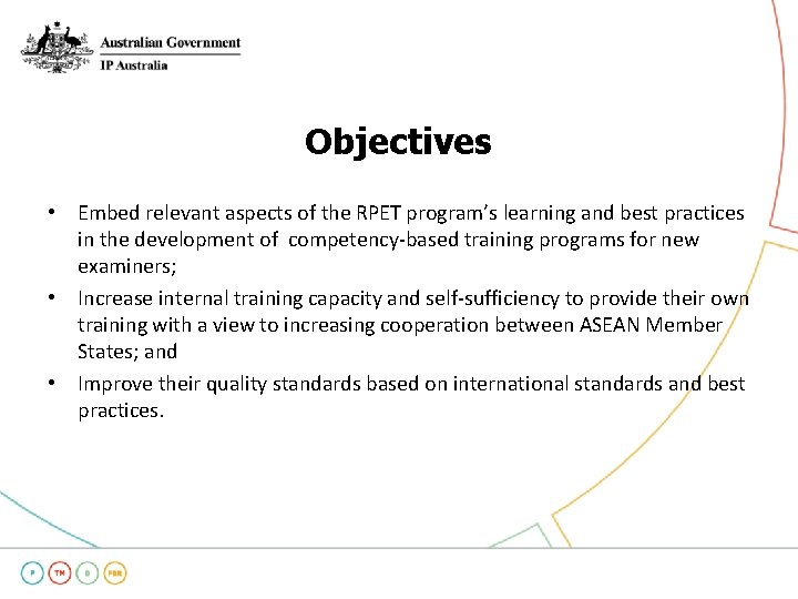 Objectives • Embed relevant aspects of the RPET program’s learning and best practices in