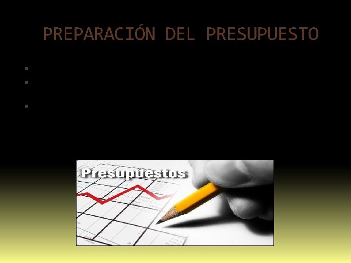 PREPARACIÓN DEL PRESUPUESTO Cuánto dinero se necesita Las consecuencias de la planificación de actividades,