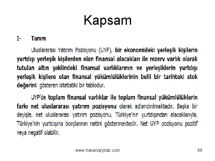 Kapsam www. hakanozyildiz. com 59 