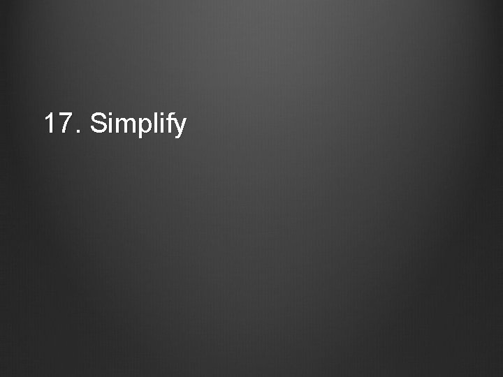 17. Simplify 