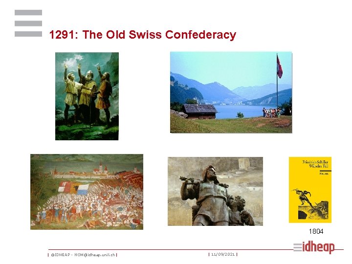 1291: The Old Swiss Confederacy 1804 | ©IDHEAP - NOM@idheap. unil. ch | |