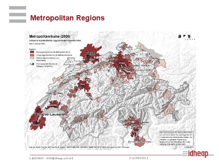 Metropolitan Regions | ©IDHEAP - NOM@idheap. unil. ch | | 11/09/2021 | 