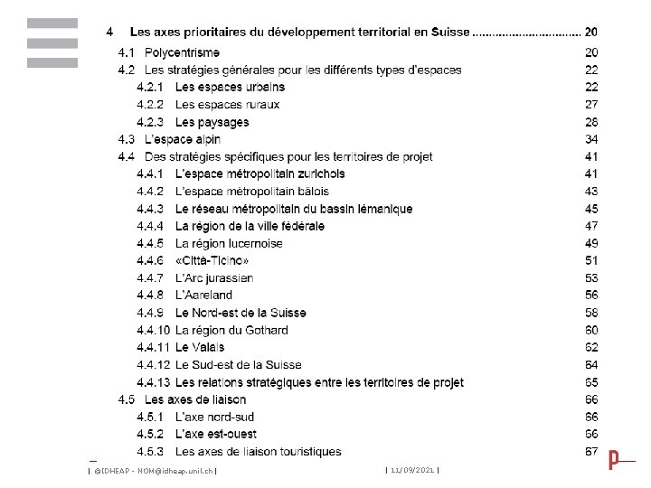 | ©IDHEAP - NOM@idheap. unil. ch | | 11/09/2021 | 