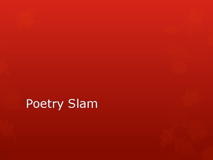 Poetry Slam 