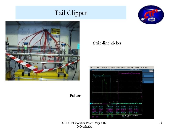 Tail Clipper Strip-line kicker Pulser CTF 3 Collaboration Board May 2009 G. Geschonke 11