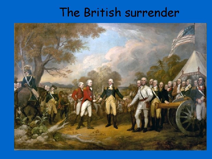 The British surrender 