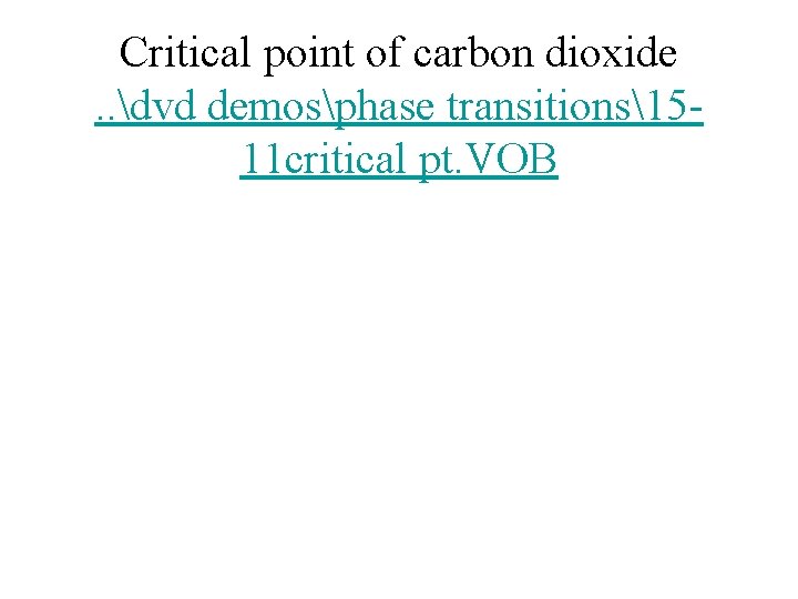 Critical point of carbon dioxide. . dvd demosphase transitions1511 critical pt. VOB 