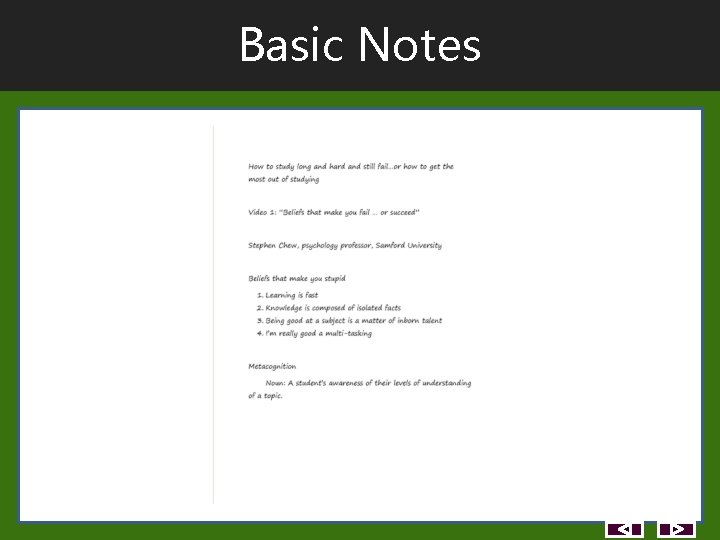 Basic Notes Basic Notes