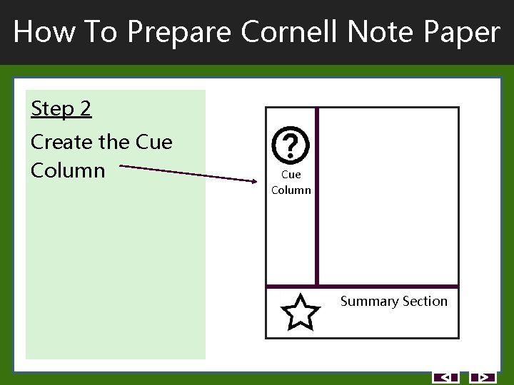 How To Prepare Cornell Note Paper Step 2 Create the Cue Column Summary Section How To Prepare Cornell Note Paper Step 2 Create the Cue Column Summary Section
