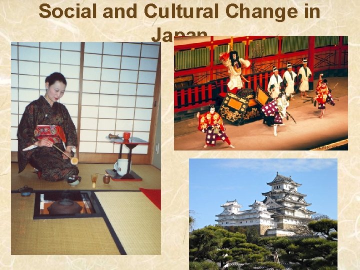 Social and Cultural Change in Japan 