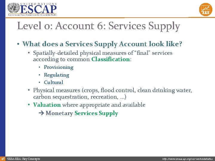 Level 0: Account 6: Services Supply • What does a Services Supply Account look