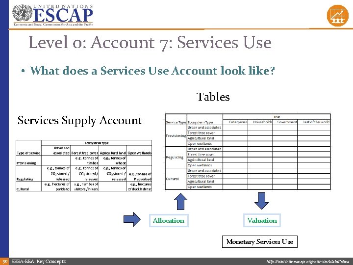 Level 0: Account 7: Services Use • What does a Services Use Account look