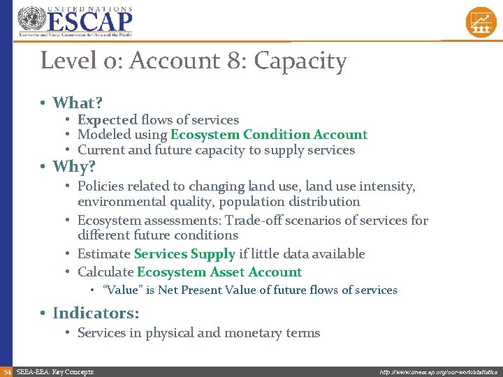 Level 0: Account 8: Capacity • What? • Expected flows of services • Modeled