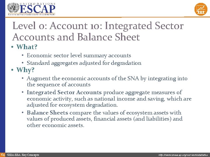 Level 0: Account 10: Integrated Sector Accounts and Balance Sheet • What? • Economic