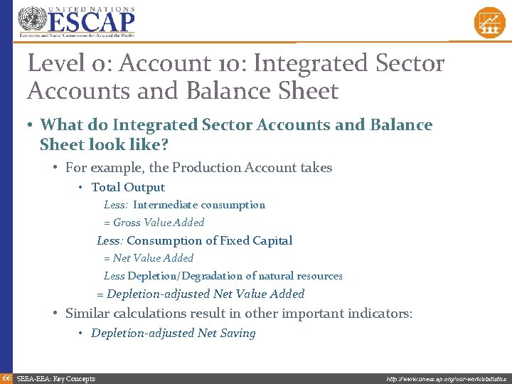 Level 0: Account 10: Integrated Sector Accounts and Balance Sheet • What do Integrated