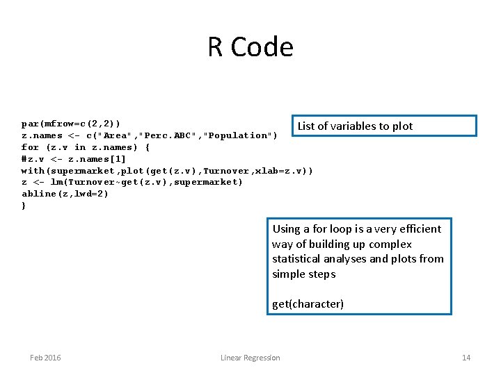 R Code par(mfrow=c(2, 2)) List of variables to plot z. names <- c("Area", "Perc. R Code par(mfrow=c(2, 2)) List of variables to plot z. names <- c("Area", "Perc.