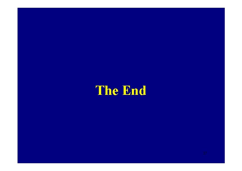 The End 37 