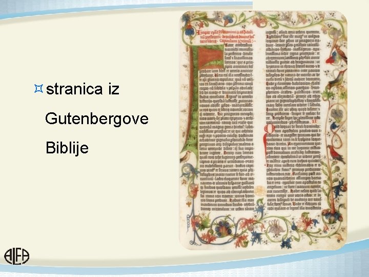 ³stranica iz Gutenbergove Biblije 