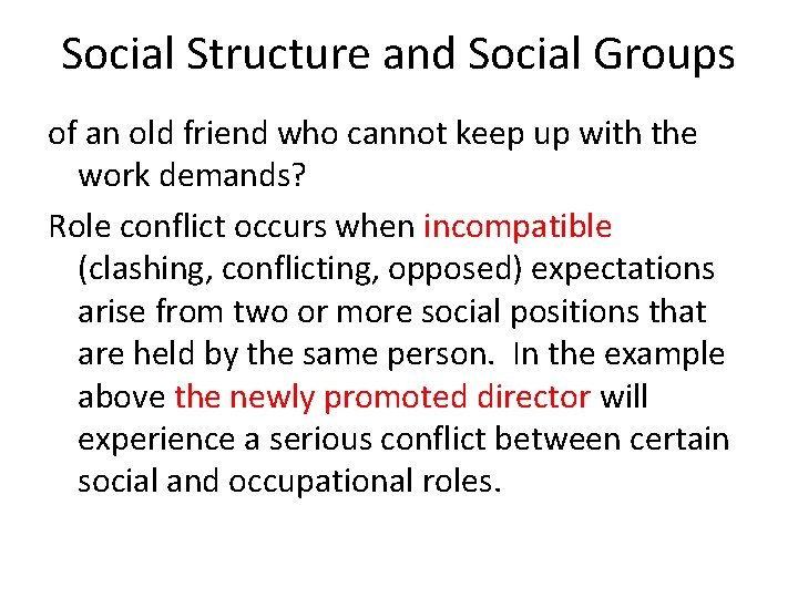 Social Structure and Social Groups of an old friend who cannot keep up with