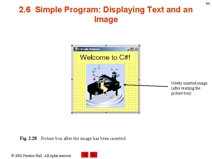 2. 6 Simple Program: Displaying Text and an Image 44 Newly inserted image (after 2. 6 Simple Program: Displaying Text and an Image 44 Newly inserted image (after