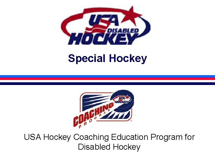 Special Hockey USA Hockey Coaching Education Program for Disabled Hockey 