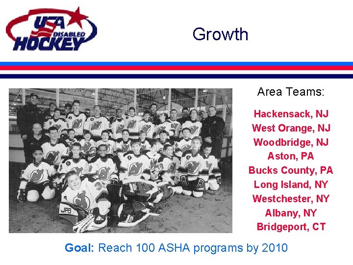 Growth Area Teams: Hackensack, NJ West Orange, NJ Woodbridge, NJ Aston, PA Bucks County,