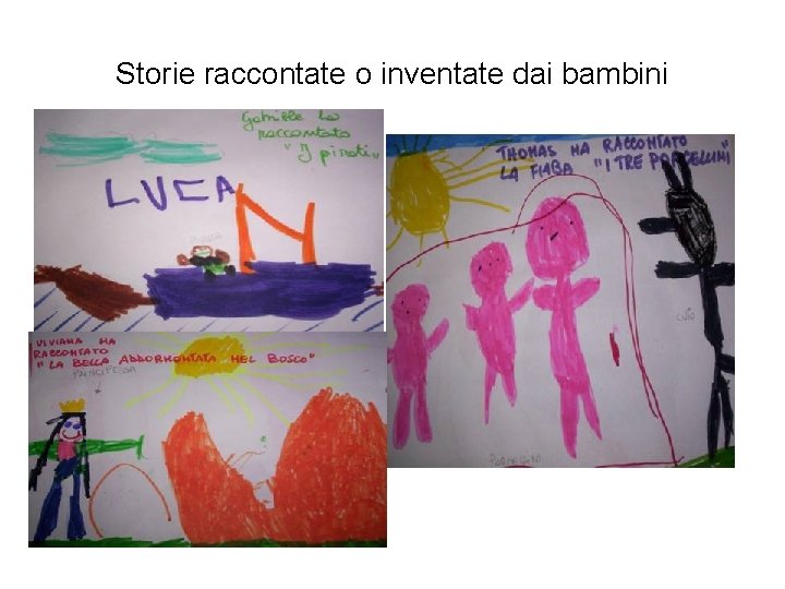 Storie raccontate o inventate dai bambini 