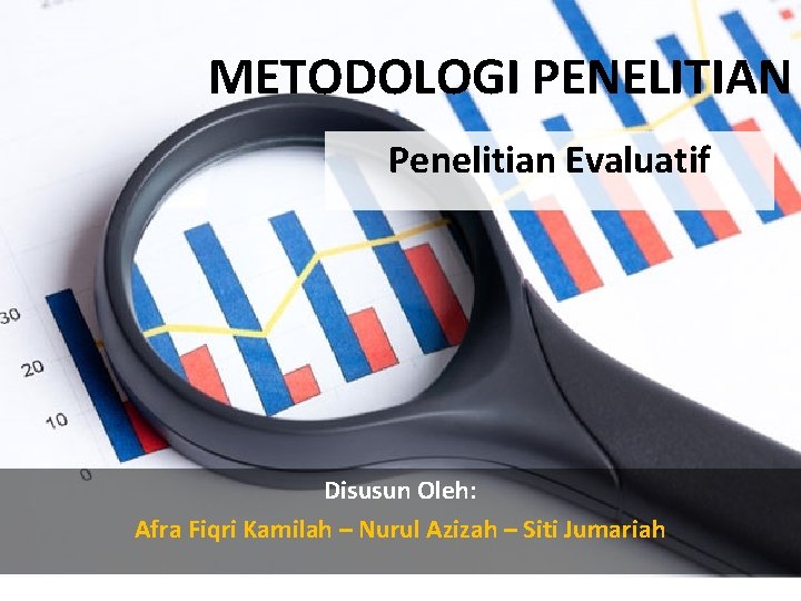 METODOLOGI PENELITIAN Penelitian Evaluatif Disusun Oleh: Afra Fiqri Kamilah – Nurul Azizah – Siti