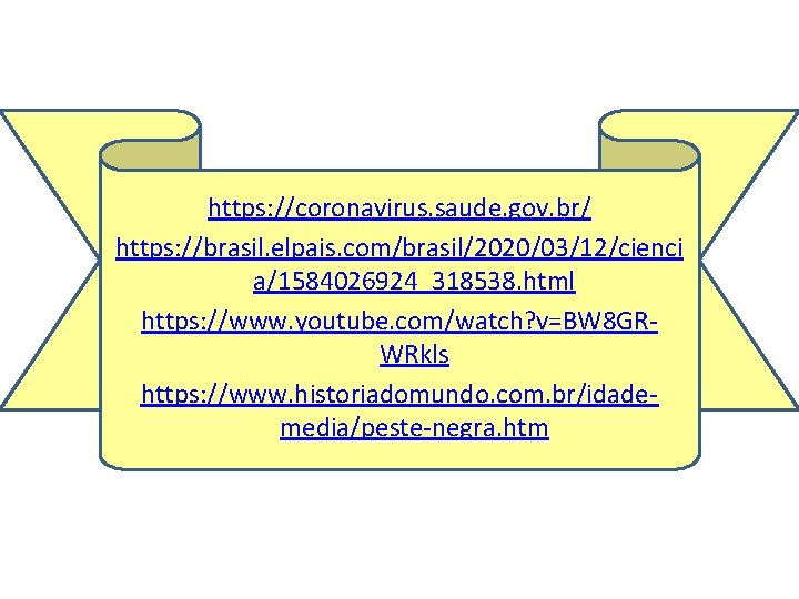 https: //coronavirus. saude. gov. br/ https: //brasil. elpais. com/brasil/2020/03/12/cienci a/1584026924_318538. html https: //www. youtube.