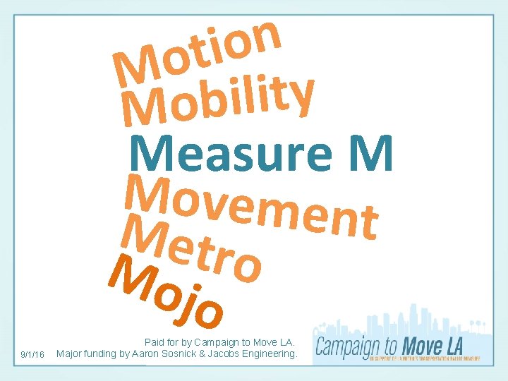 n o i t o M ility Mob Measure M Movemen t Metr Mo