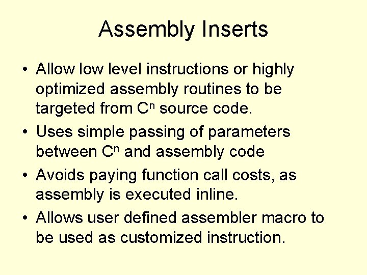 Implementing Associative Functions for Clear Speed Dr Brian
