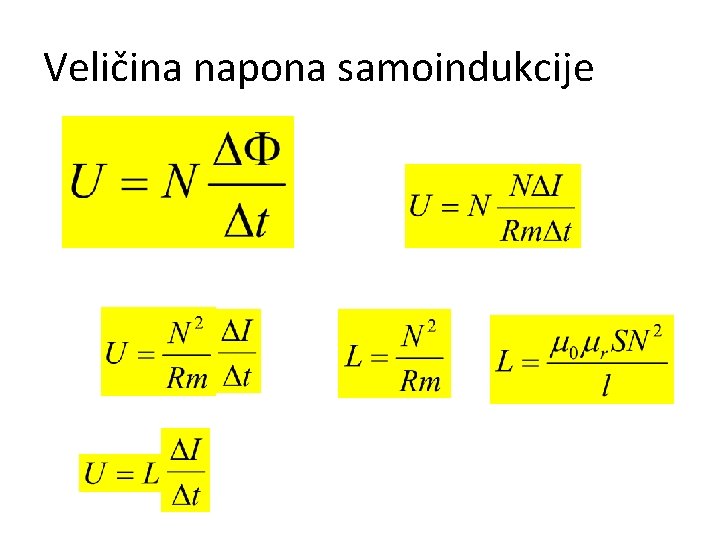 Veličina napona samoindukcije 