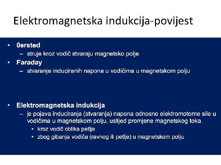 Elektromagnetska indukcija-povijest 