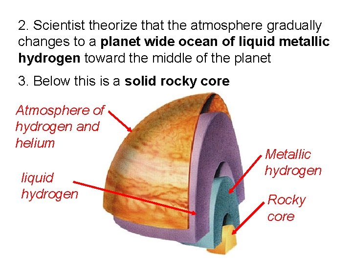 2. Scientist theorize that the atmosphere gradually changes to a planet wide ocean of